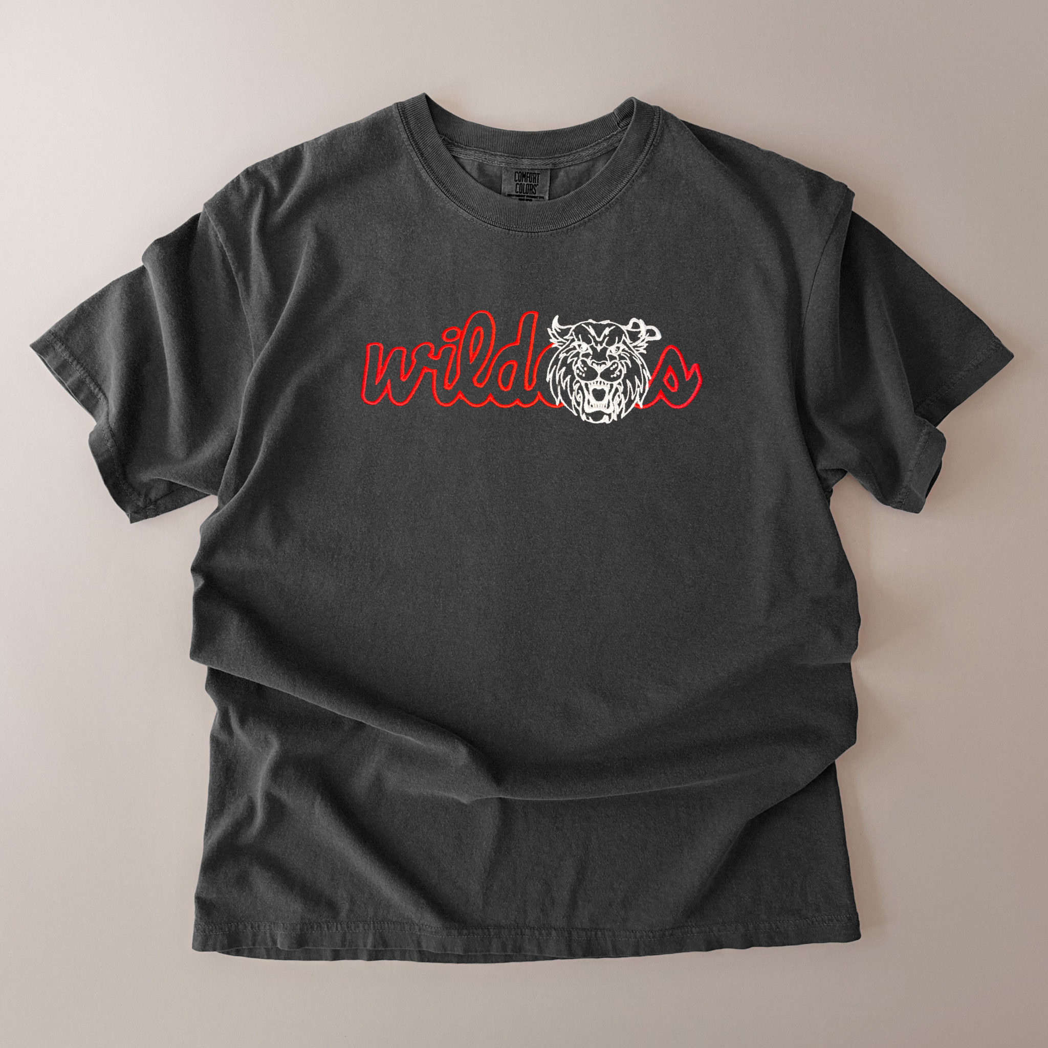 Embroidered Wildcats School Spirit T-Shirt