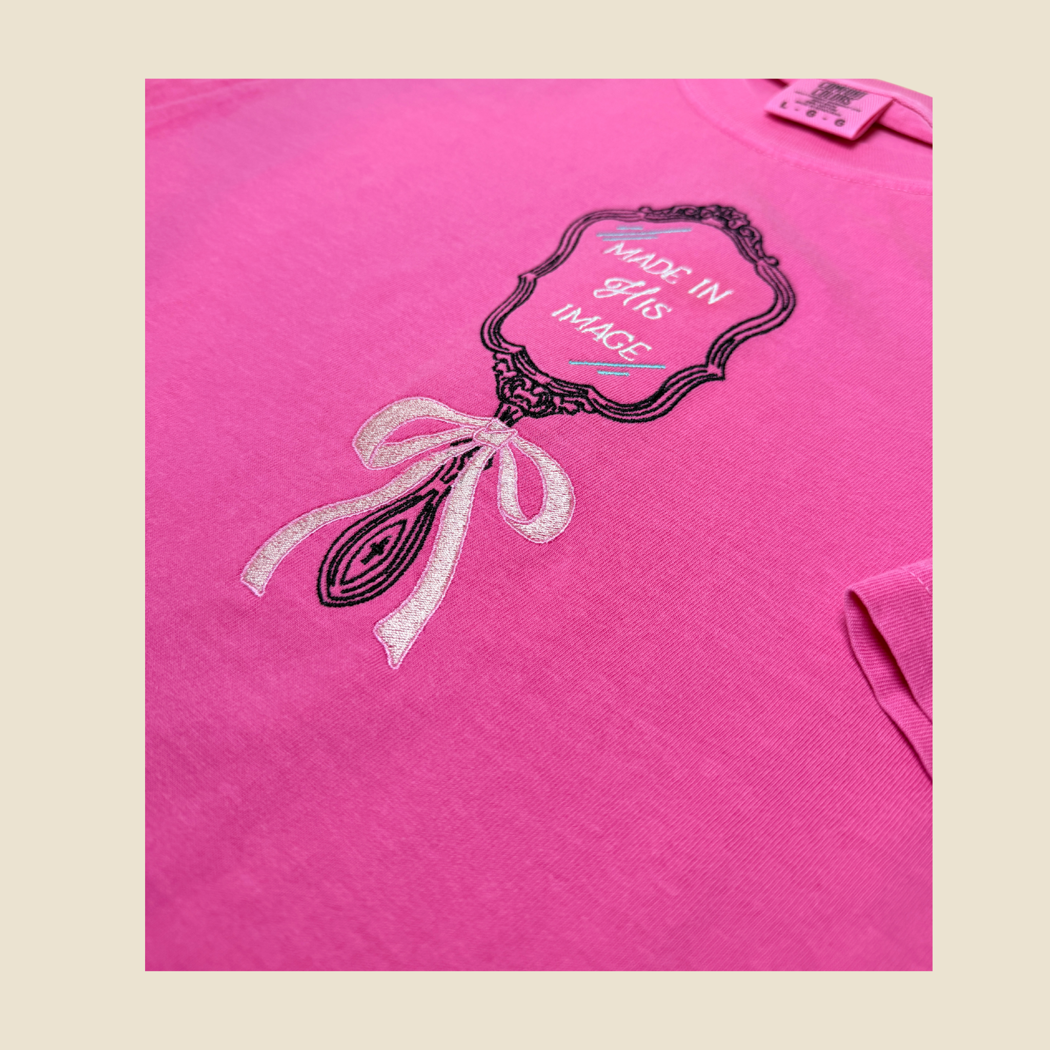 Made in His Image Embroidered Comfort Colors Tee