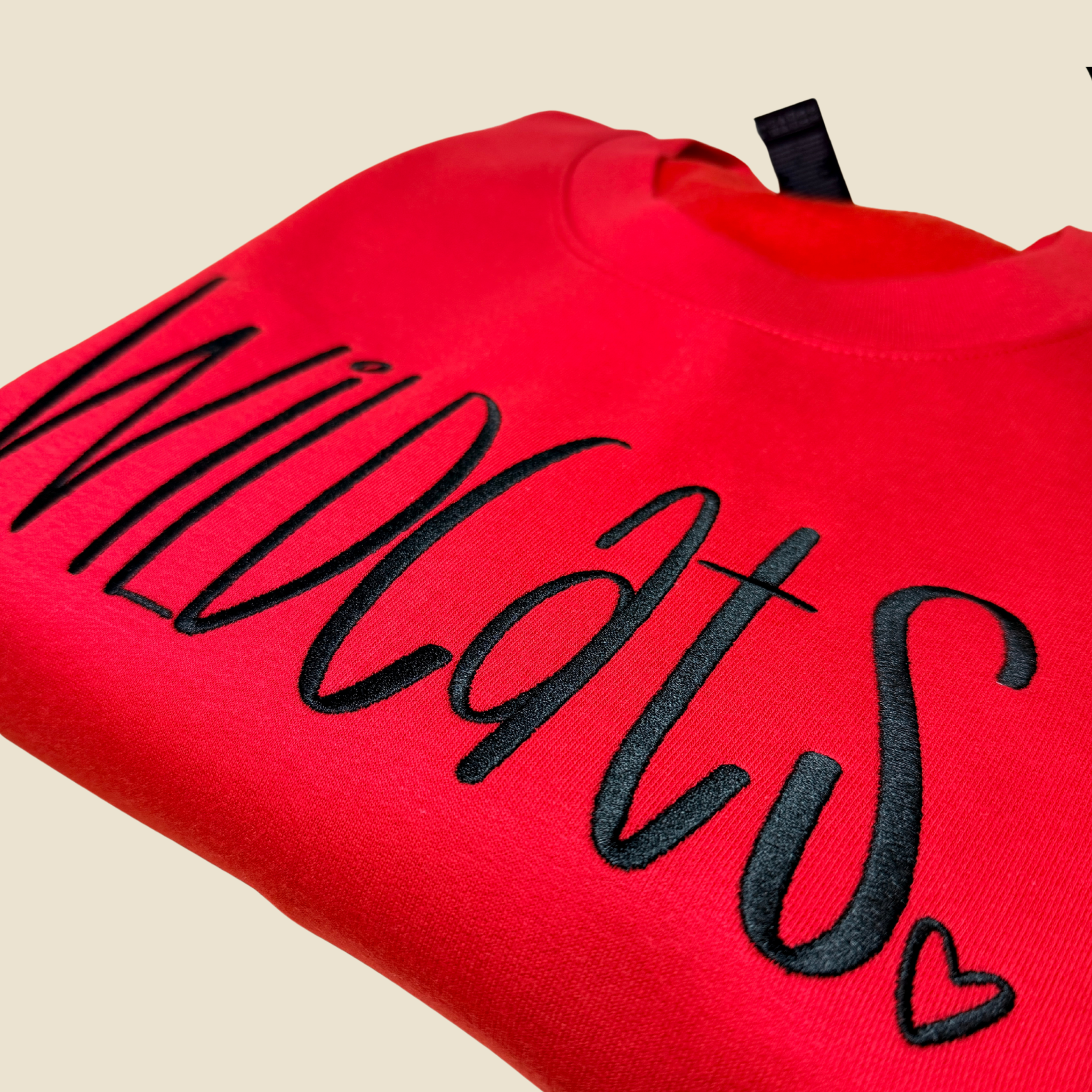 School spirit, stitched to last.
This embroidered crewneck features a bold Wildcats script with a subtle heart detail, creating a timeless piece that feels spirited without being loud. Clean lines, intentional stitching, and a cozy fit make this an easy grab for game days, school events, or everyday wear.