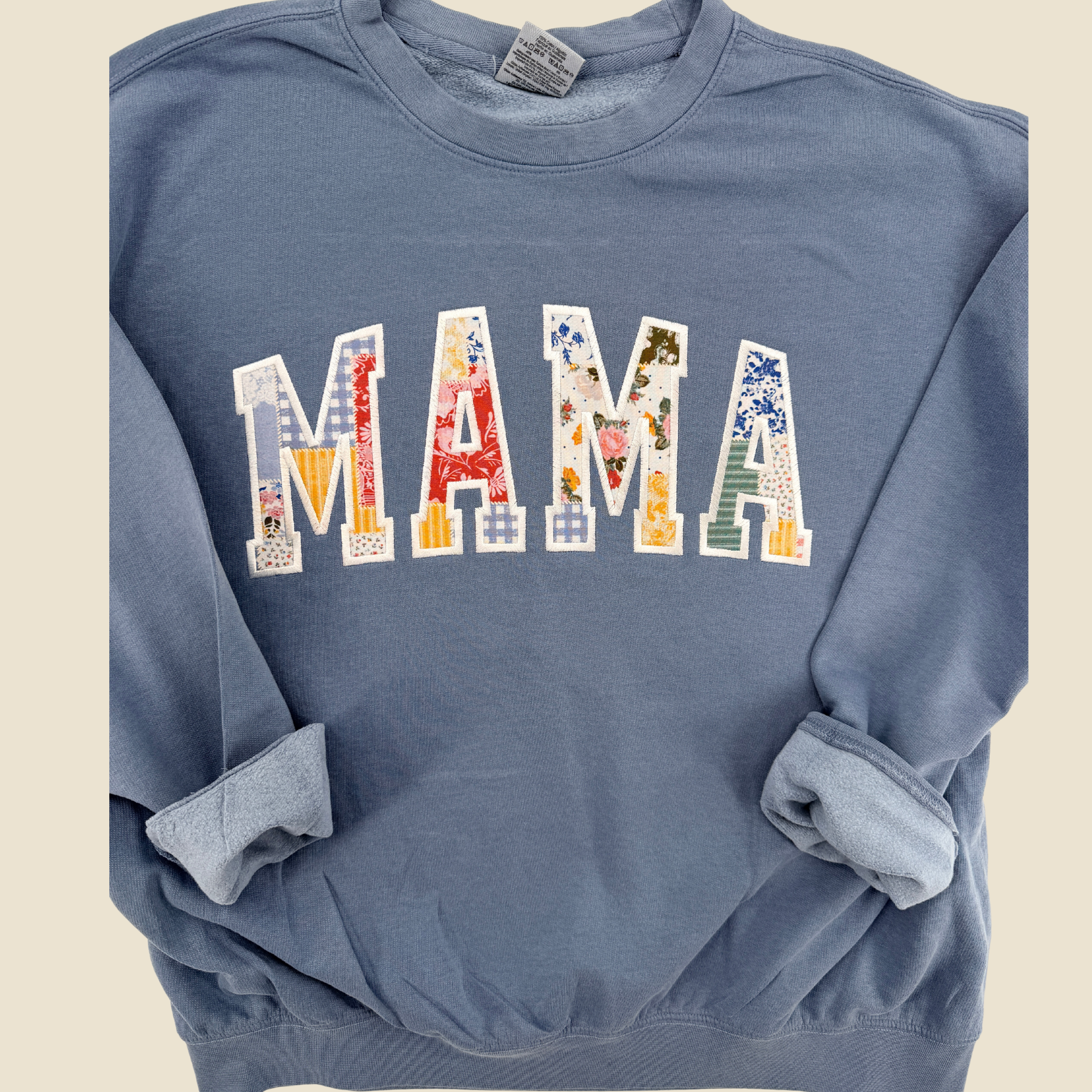 MAMA Applique Lightweight Crewneck Sweathshirt