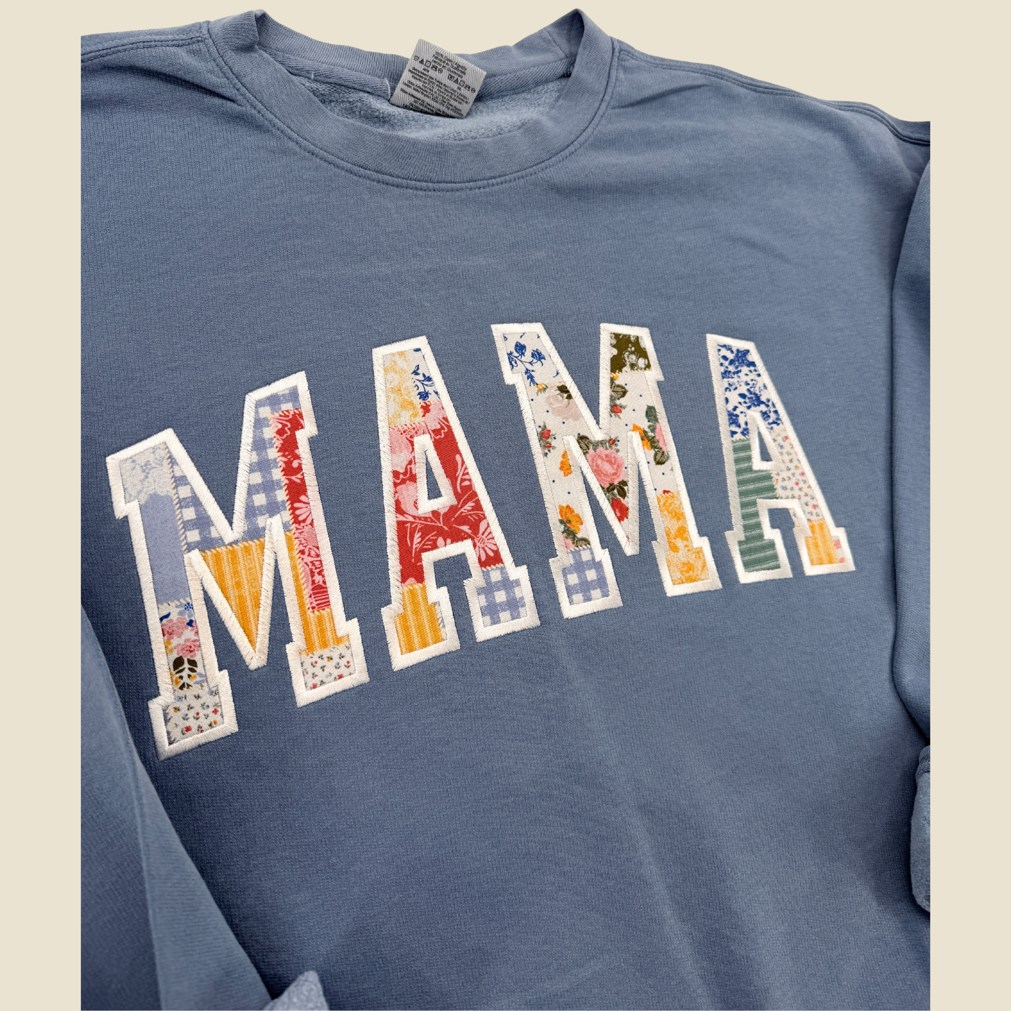 MAMA Applique Lightweight Crewneck Sweathshirt