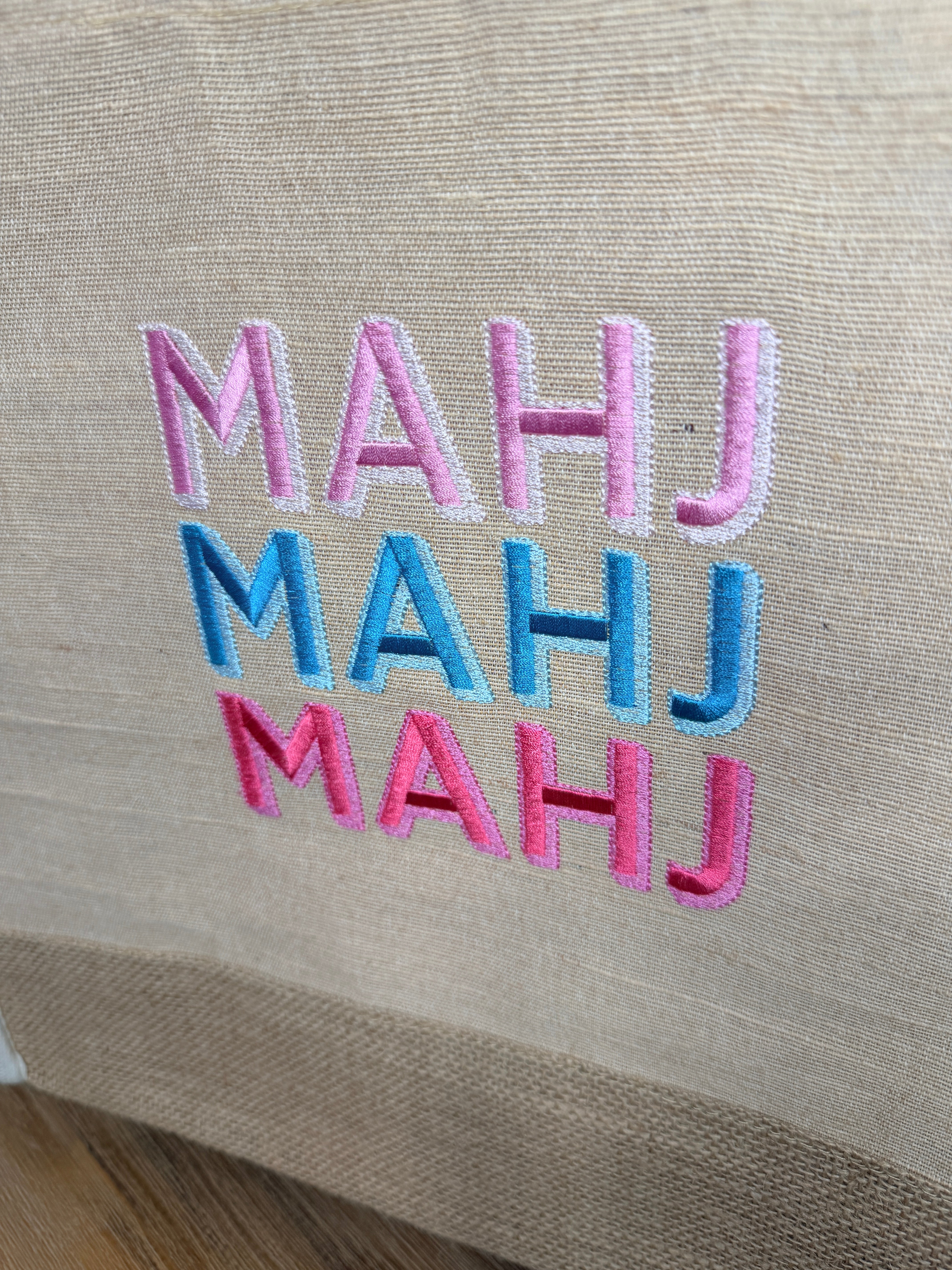 “MAHJ” Embroidered Tote