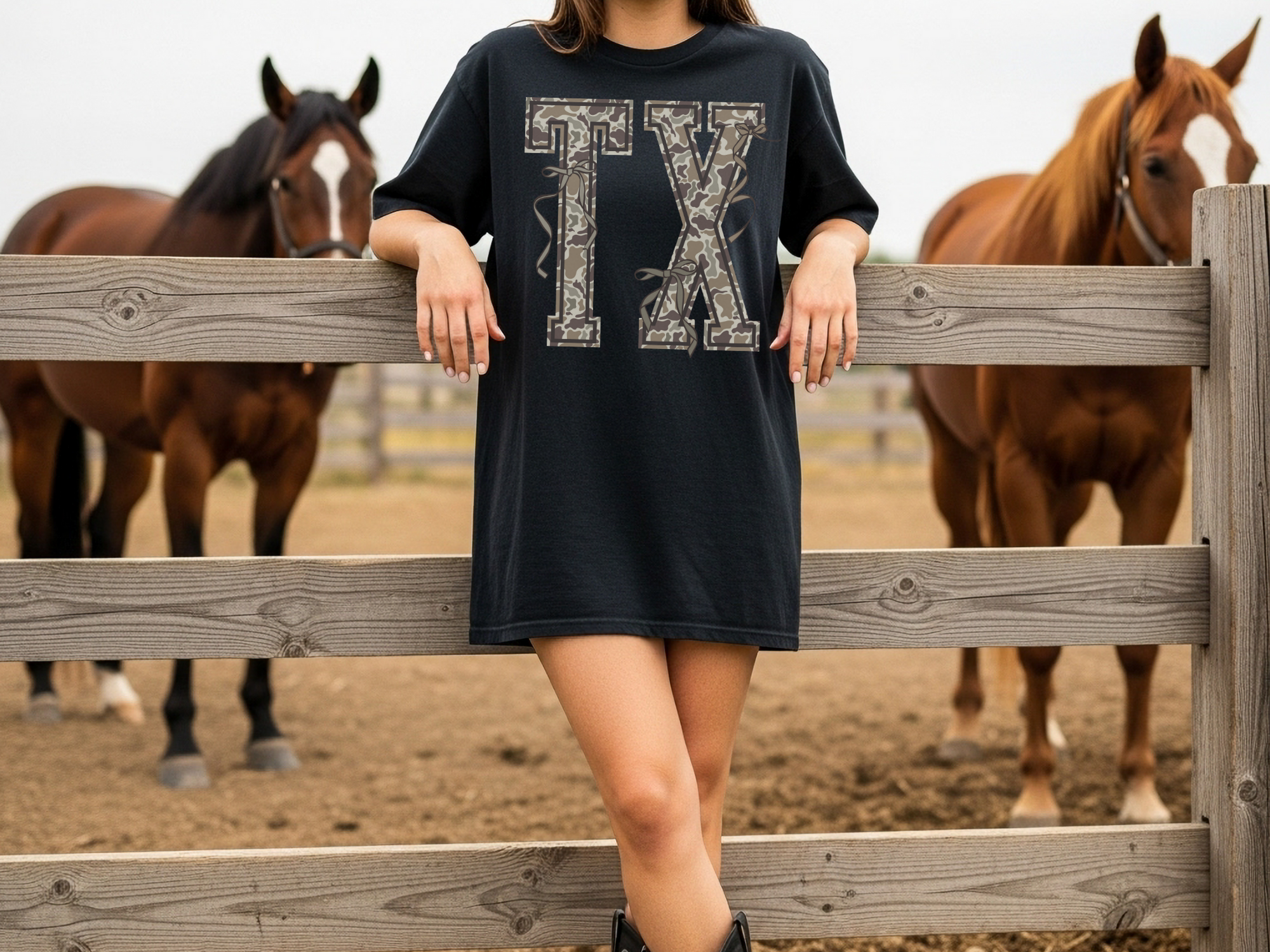 Texas TX Camo Graphic T-Shirt
