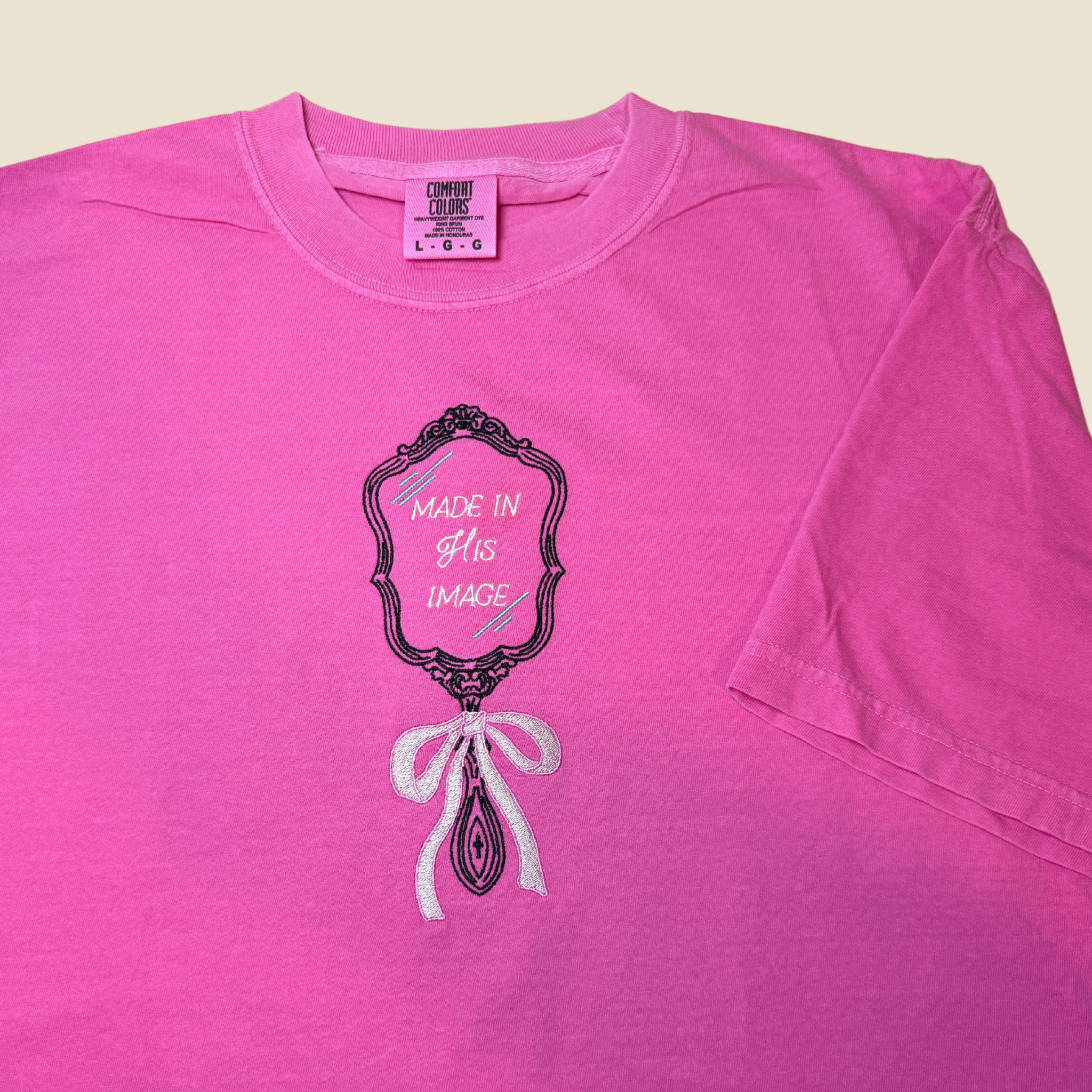 Made in His Image Embroidered Comfort Colors Tee