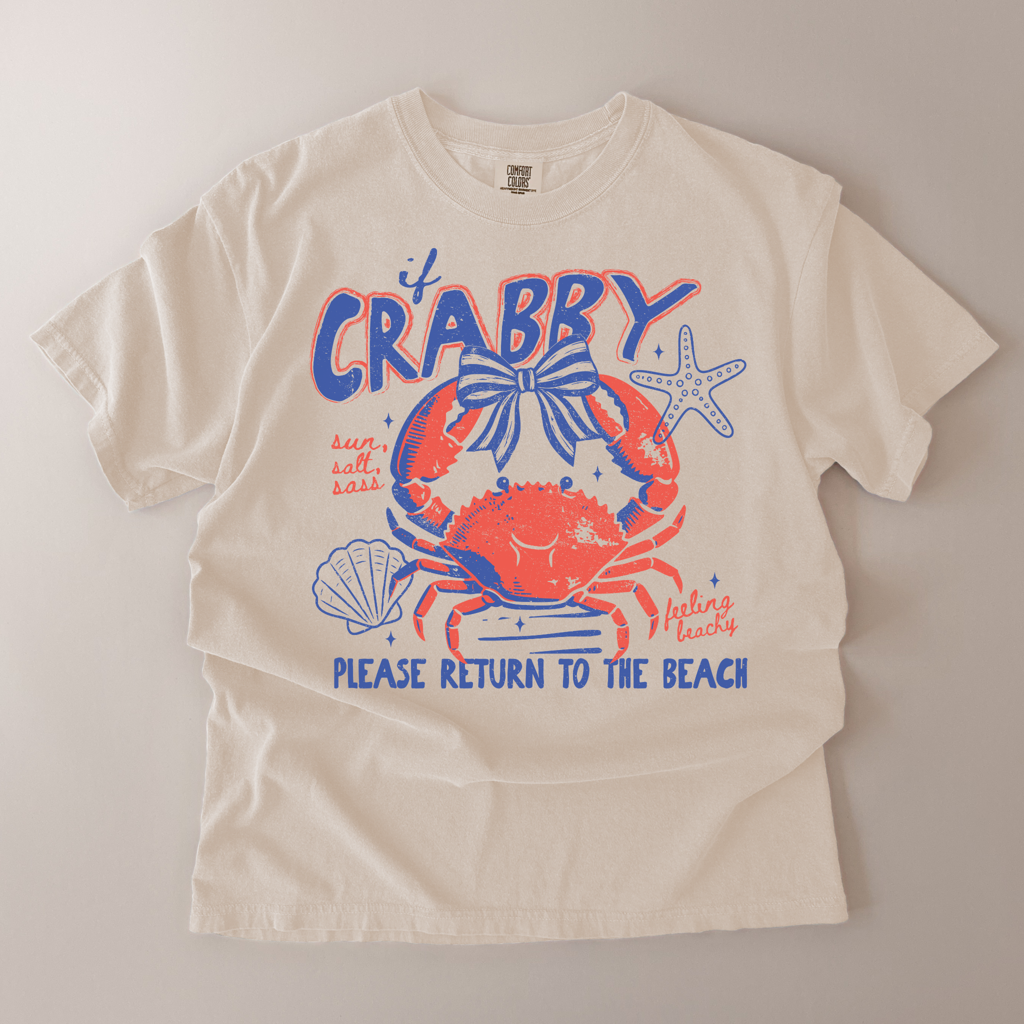 Crabby Beach Printed Tee