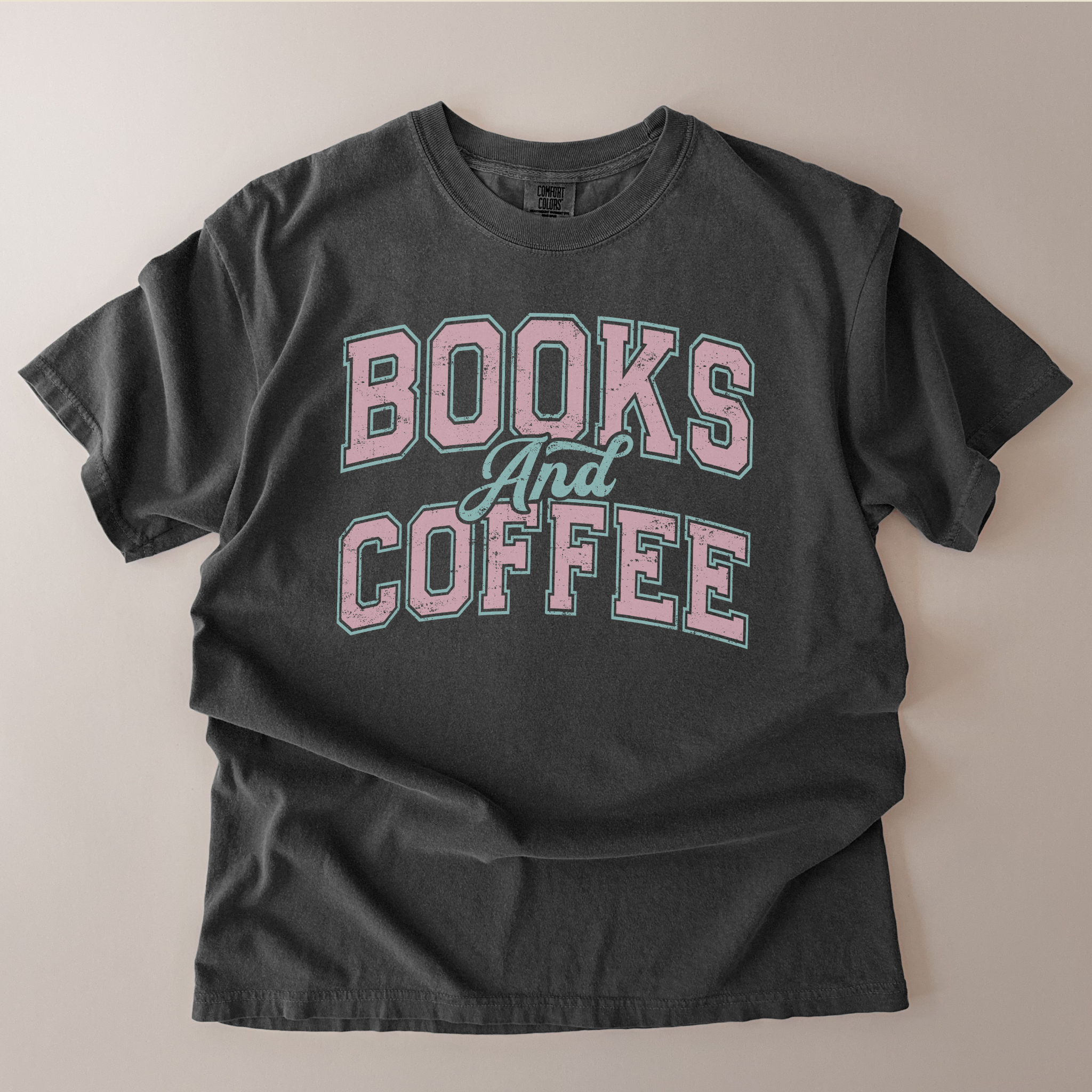 Books and Coffee Tee, Book Lover Shirt, Reading Graphic Tee, Coffee Lover Gift
