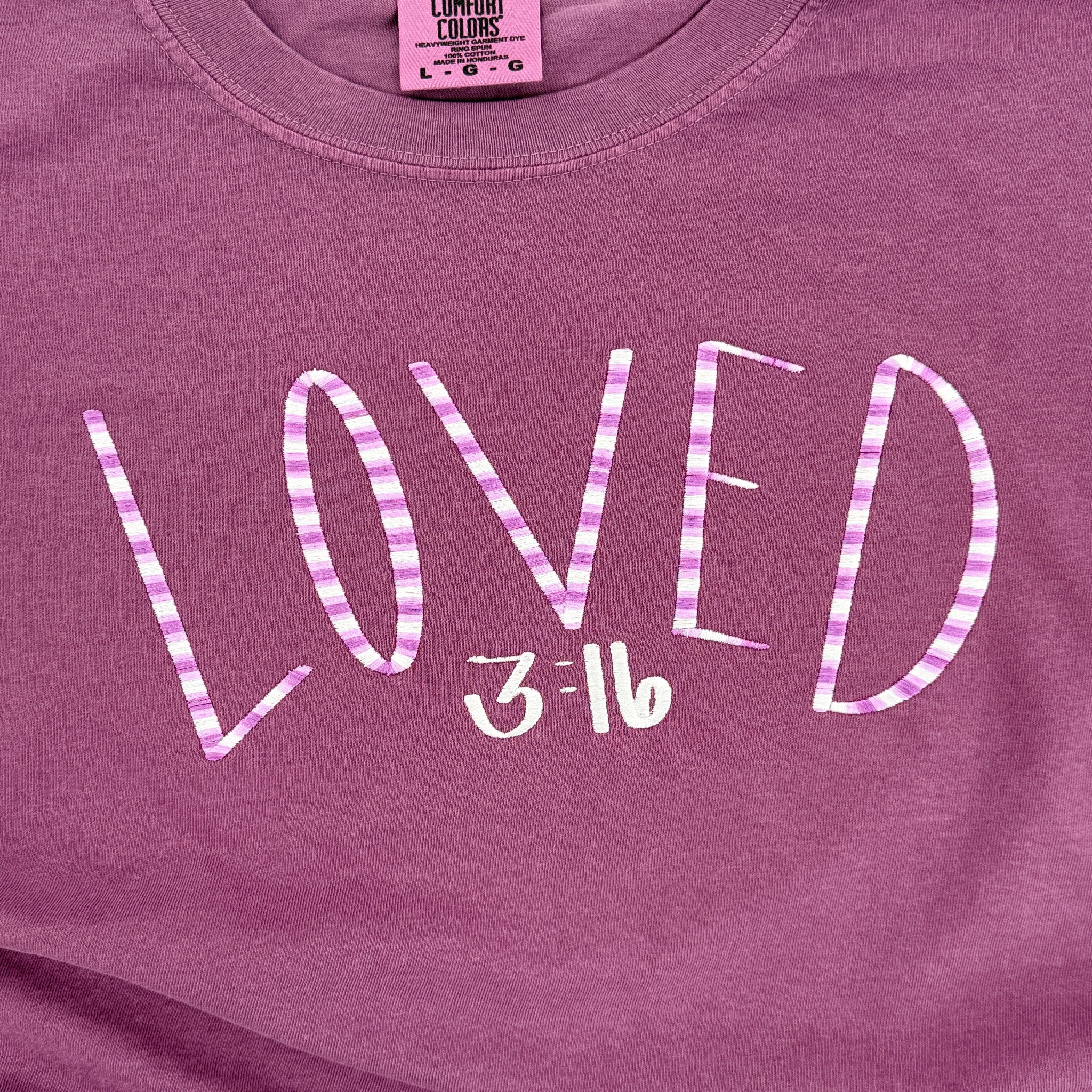 Loved 3:16 Embroidered Tee