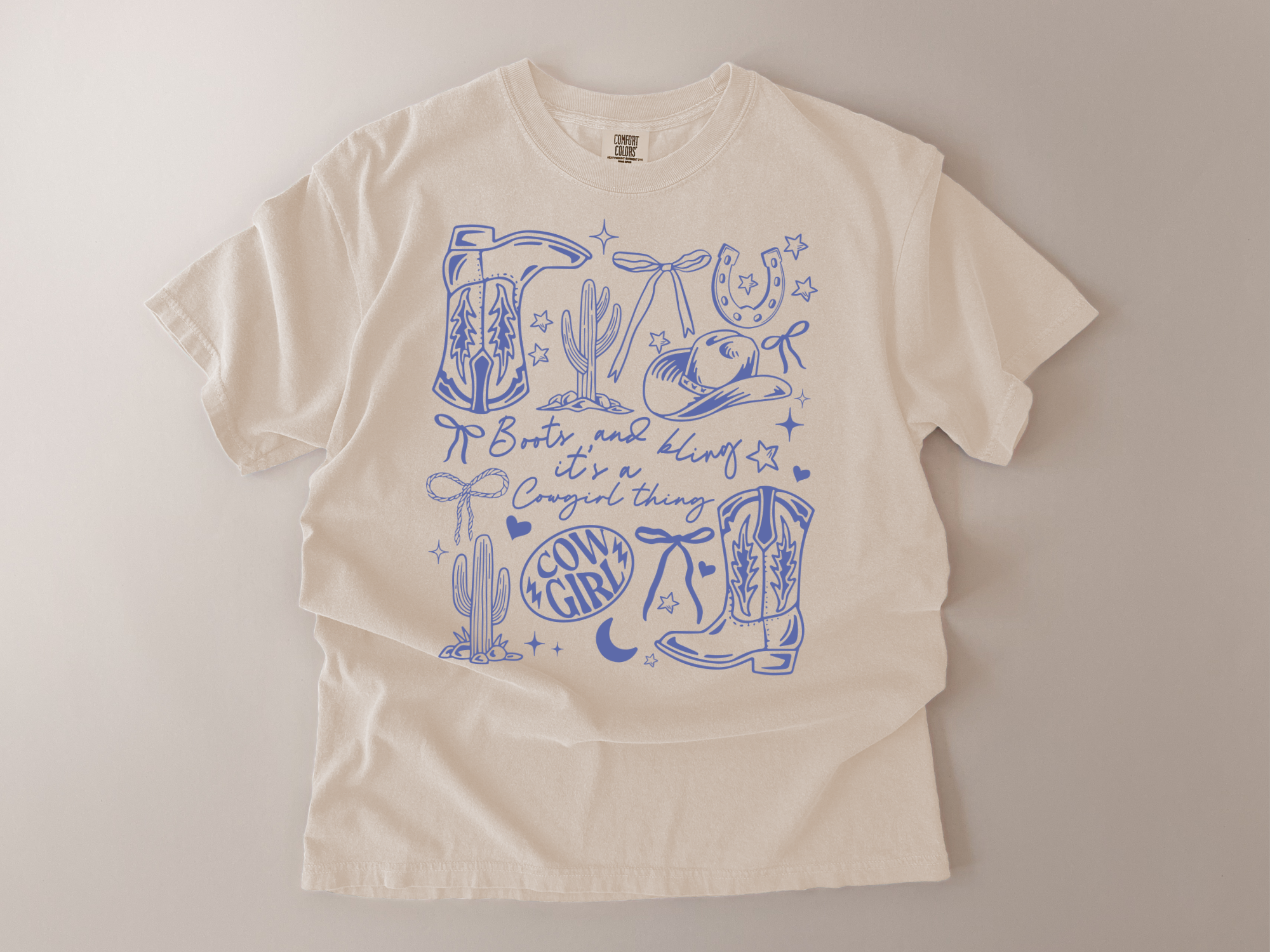 Boots and Bling Cowgirl Graphic T-Shirt